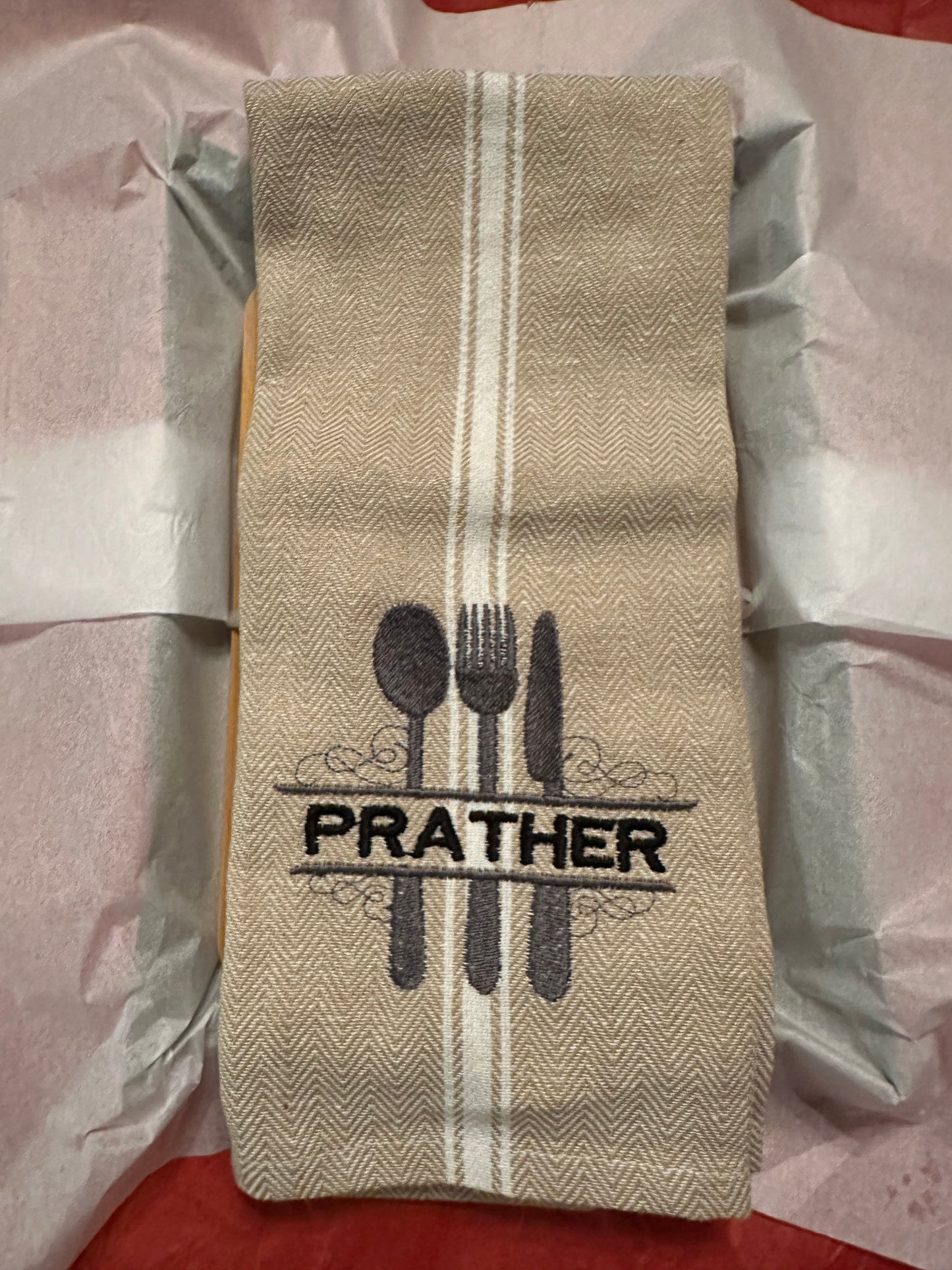 Custom Cutting Board and Kitchen Towel Set with Utensil