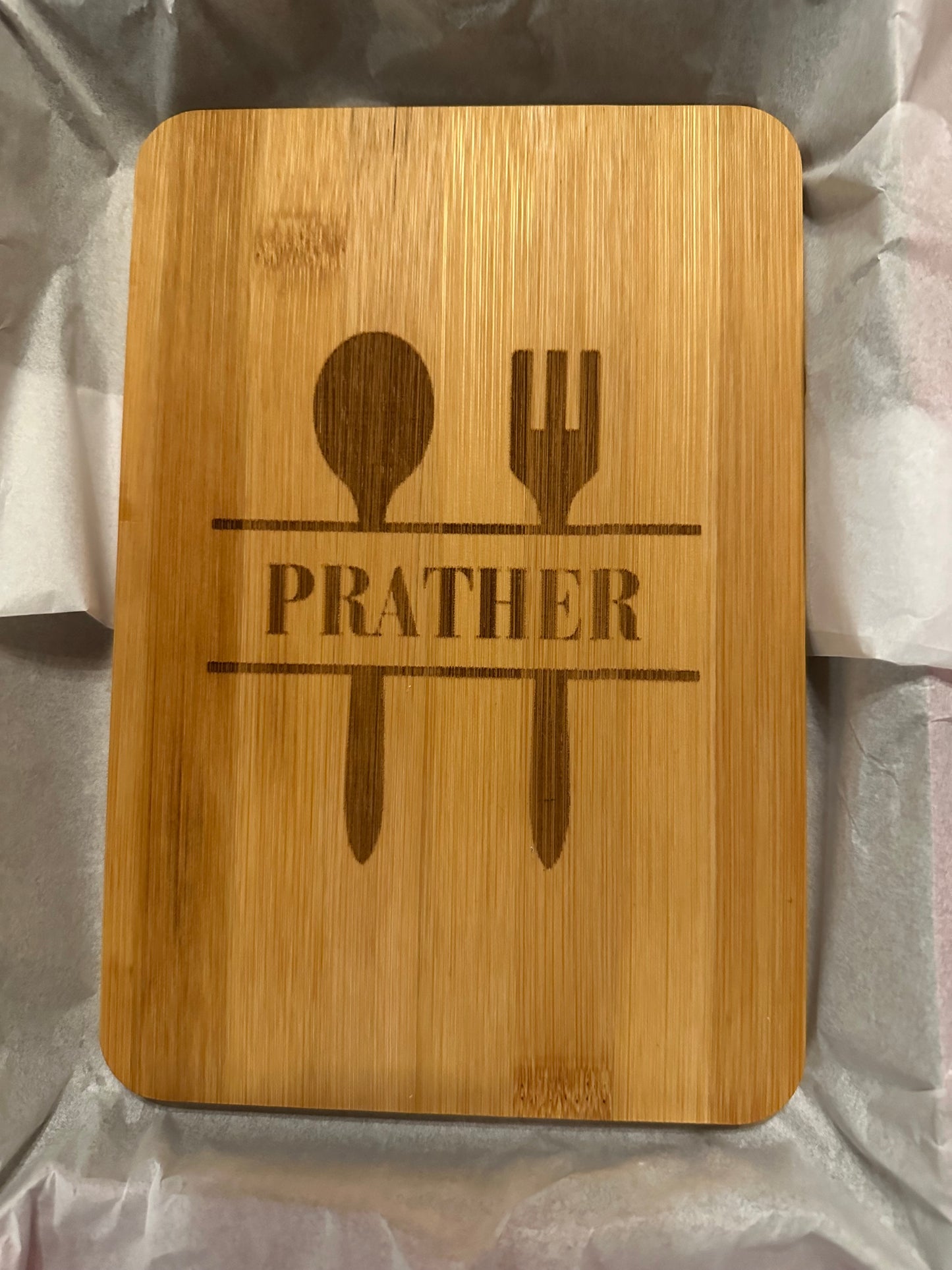 Custom Cutting Board and Kitchen Towel Set with Utensil