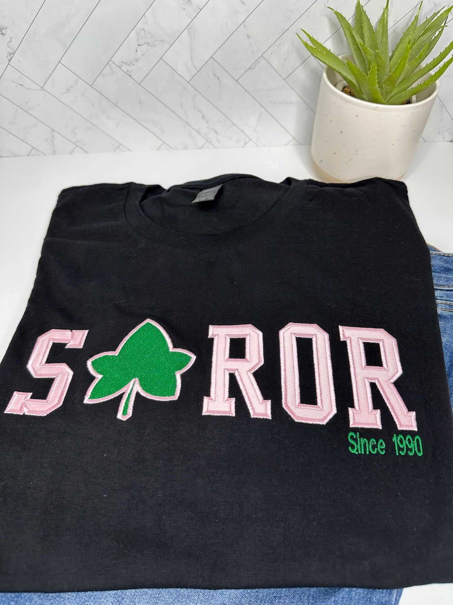 Pink & Green with Ivy