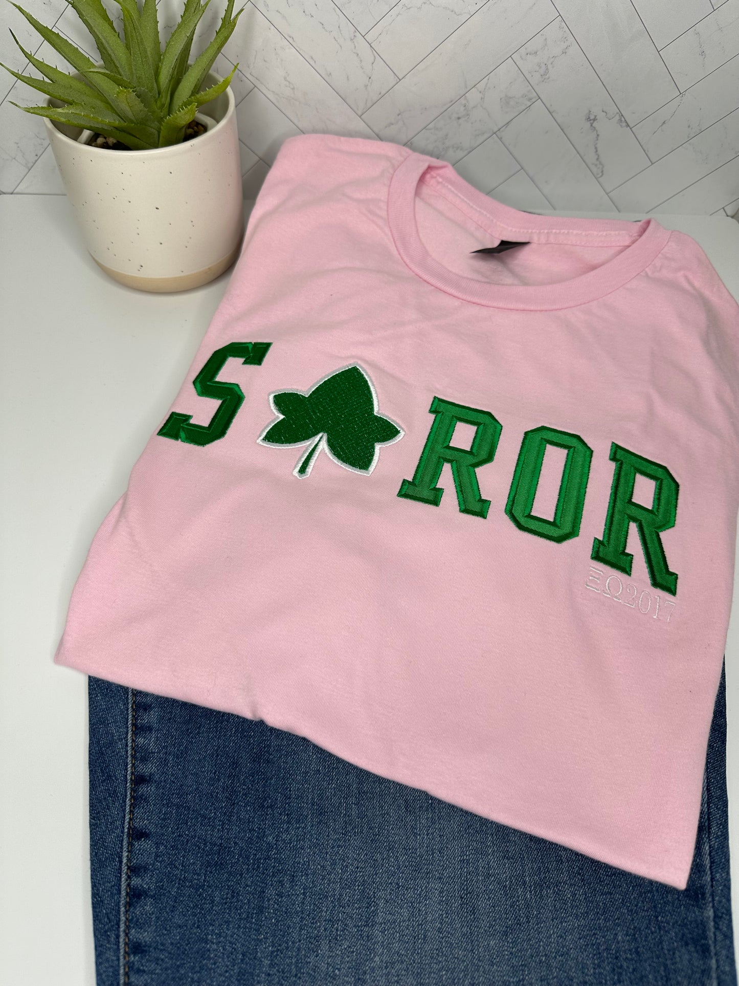 Pink & Green with Ivy