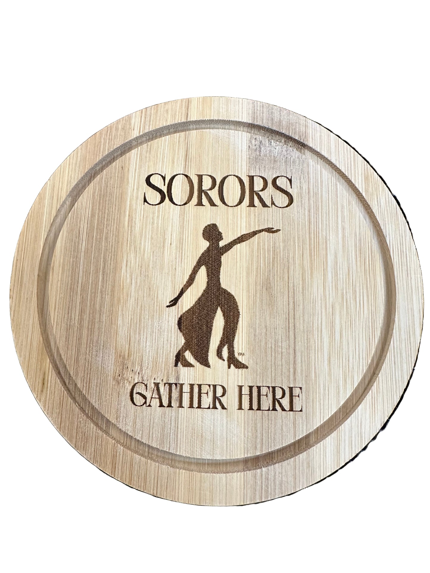 Round Charcuterie Board with Utensils Set