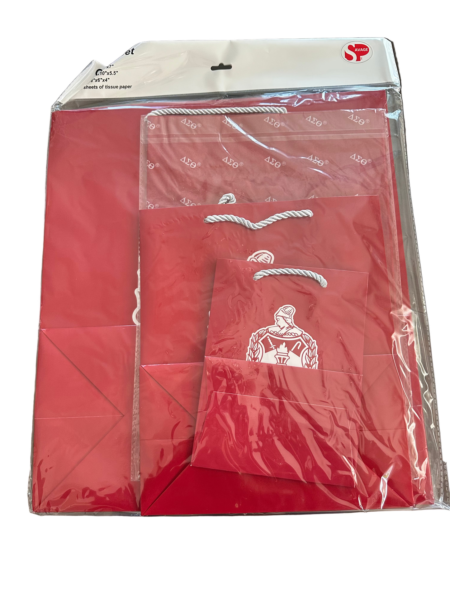 Delta Crimson Gift Bags with Shield