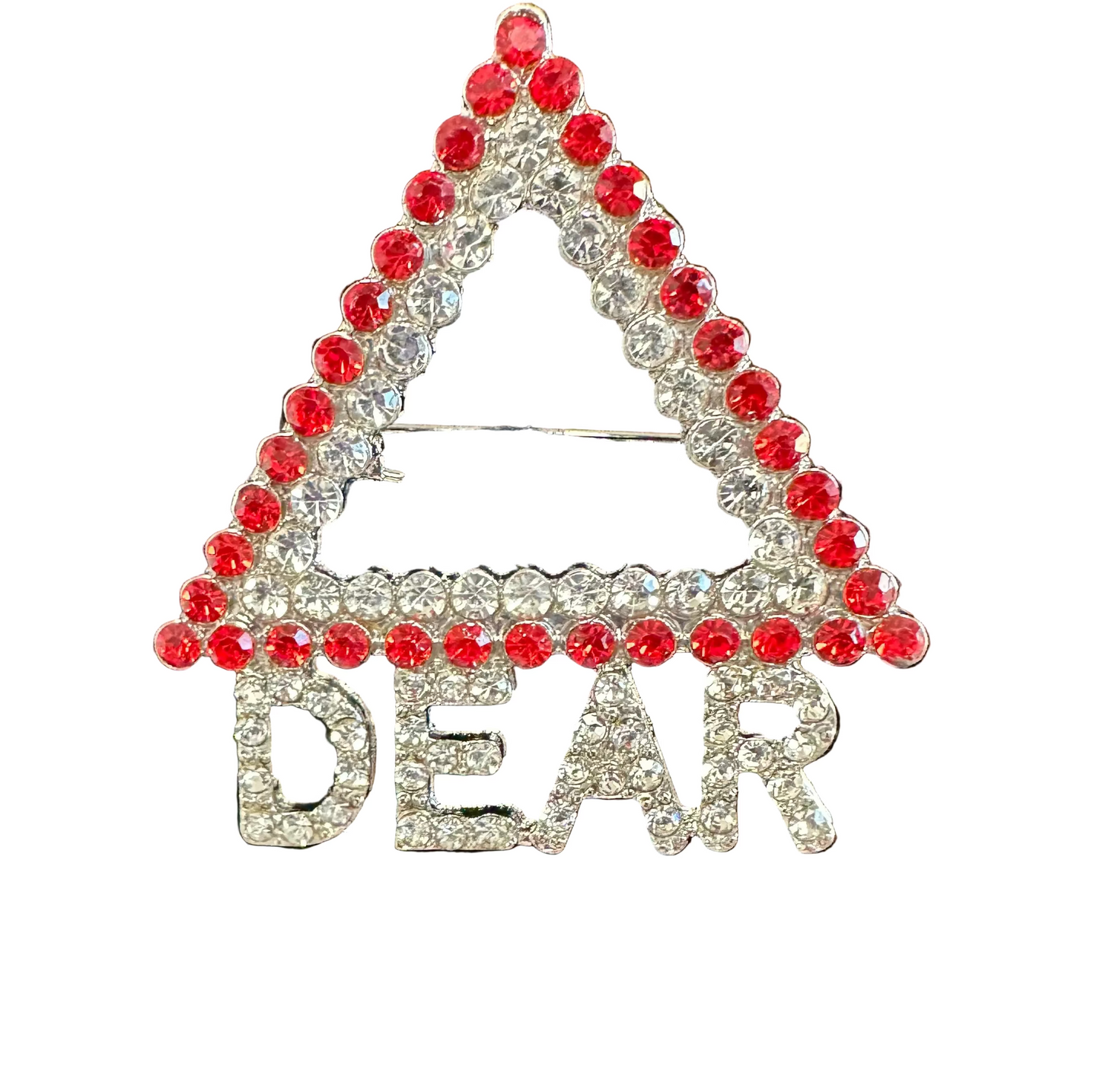 Delta Dear Pyramid Rhinestone Pin