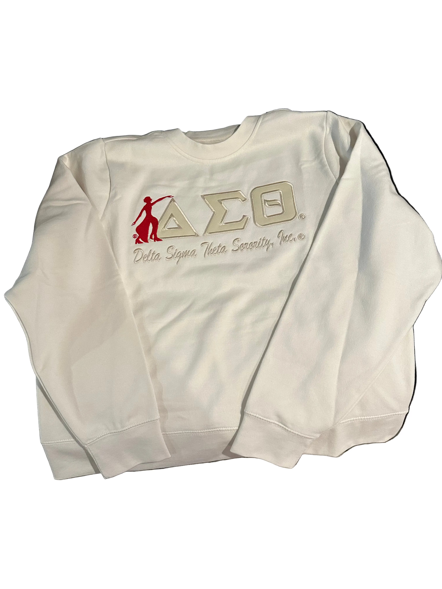Monochrome DST with Red Fortitude Ladies Sweatshirt