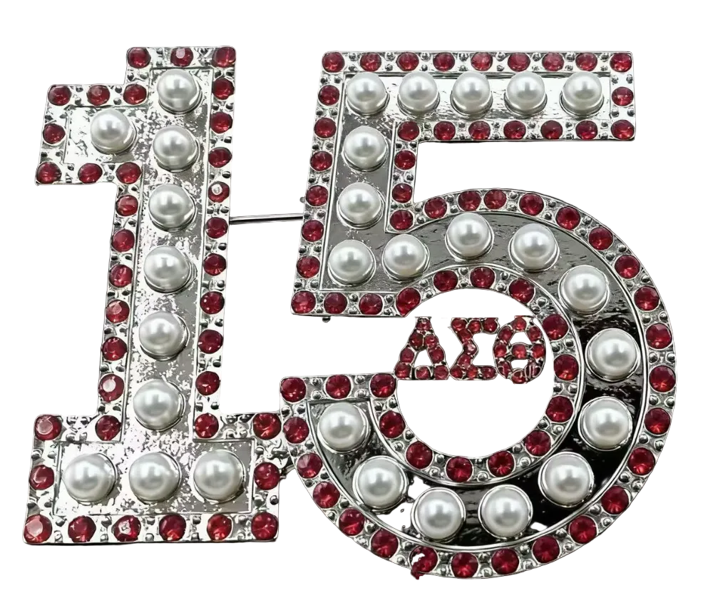 Rhinestone Number Pin 1-99