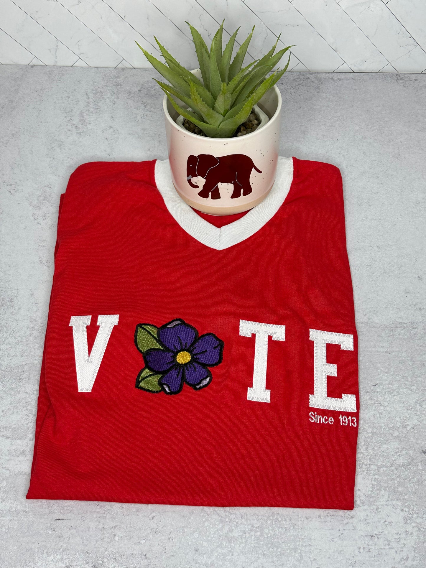 Say It Loud - Red & White Violet Jersey
