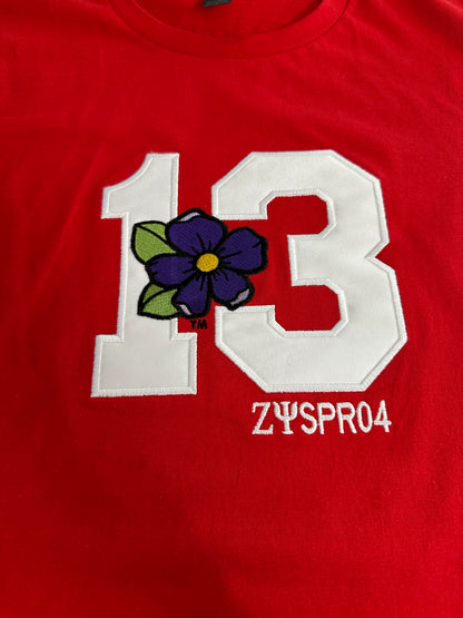 13 with Violet Ladies T-Shirt