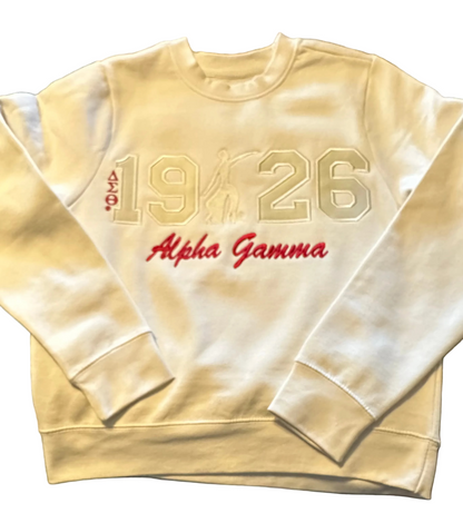 Monochrome 1926 Alpha Gamma Ladies Sweatshirt