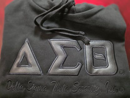 DST Leather Monochrome Modest Crop Hoodie