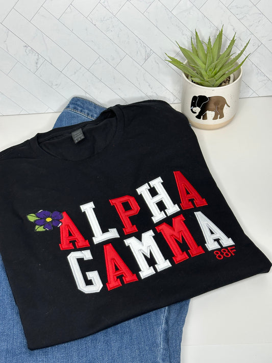 Alpha Gamma Chapter (multi color) with Violet