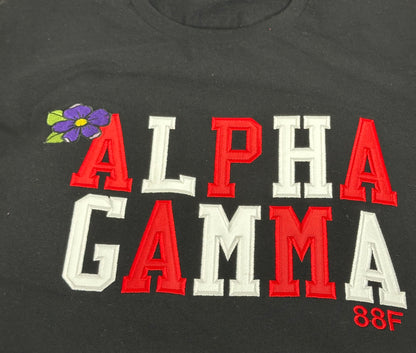 Alpha Gamma Chapter (multi color) with Violet
