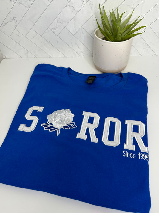 Blue & White Soror - Rose