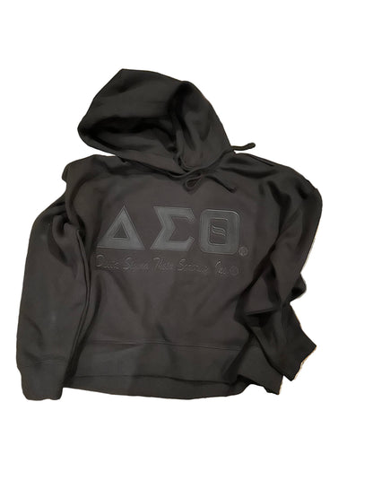 DST Ladies Modest Crop Monochrome Embroidered Hoodie