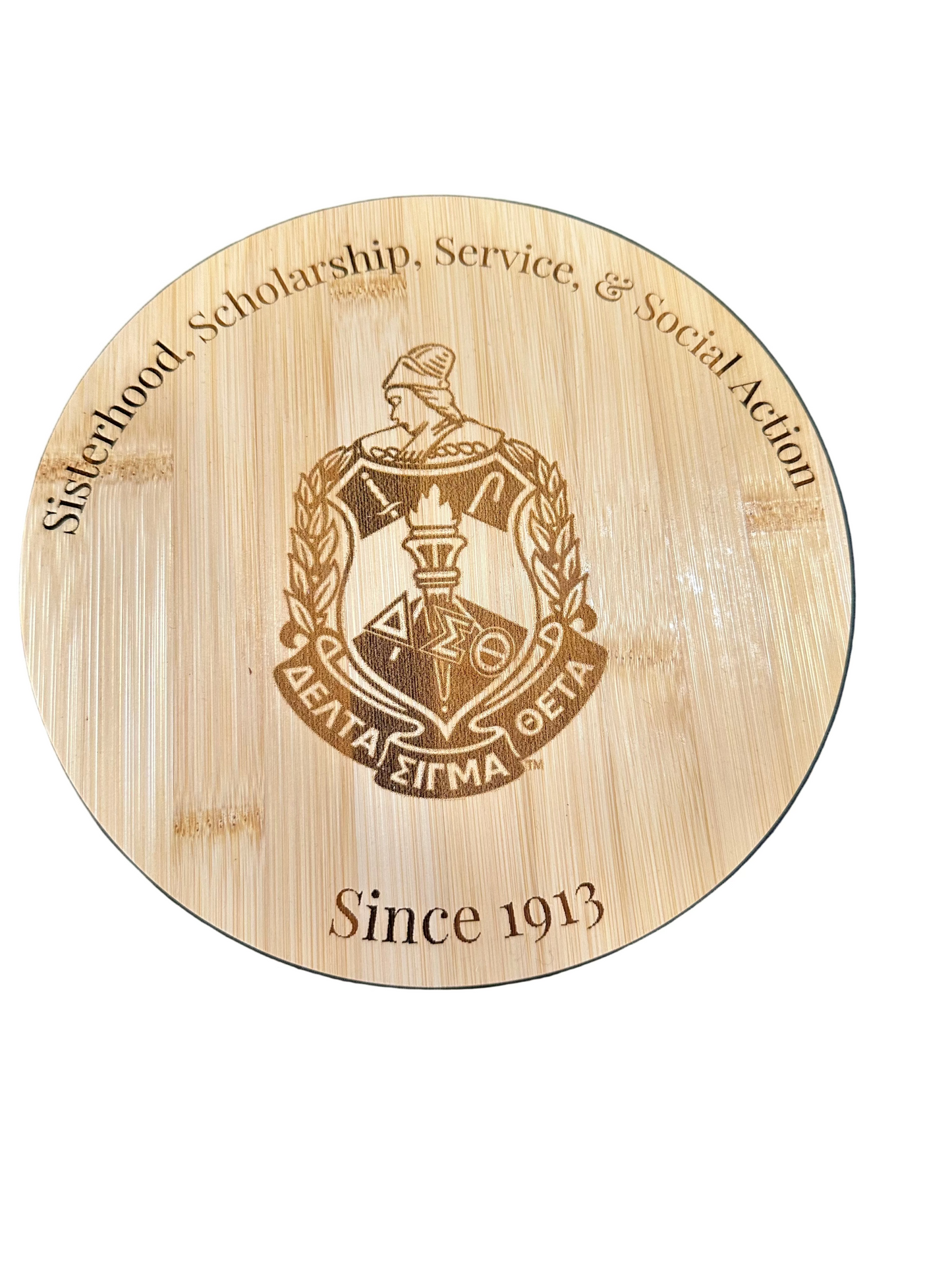 9" Round Delta Shield Charcuterie Board