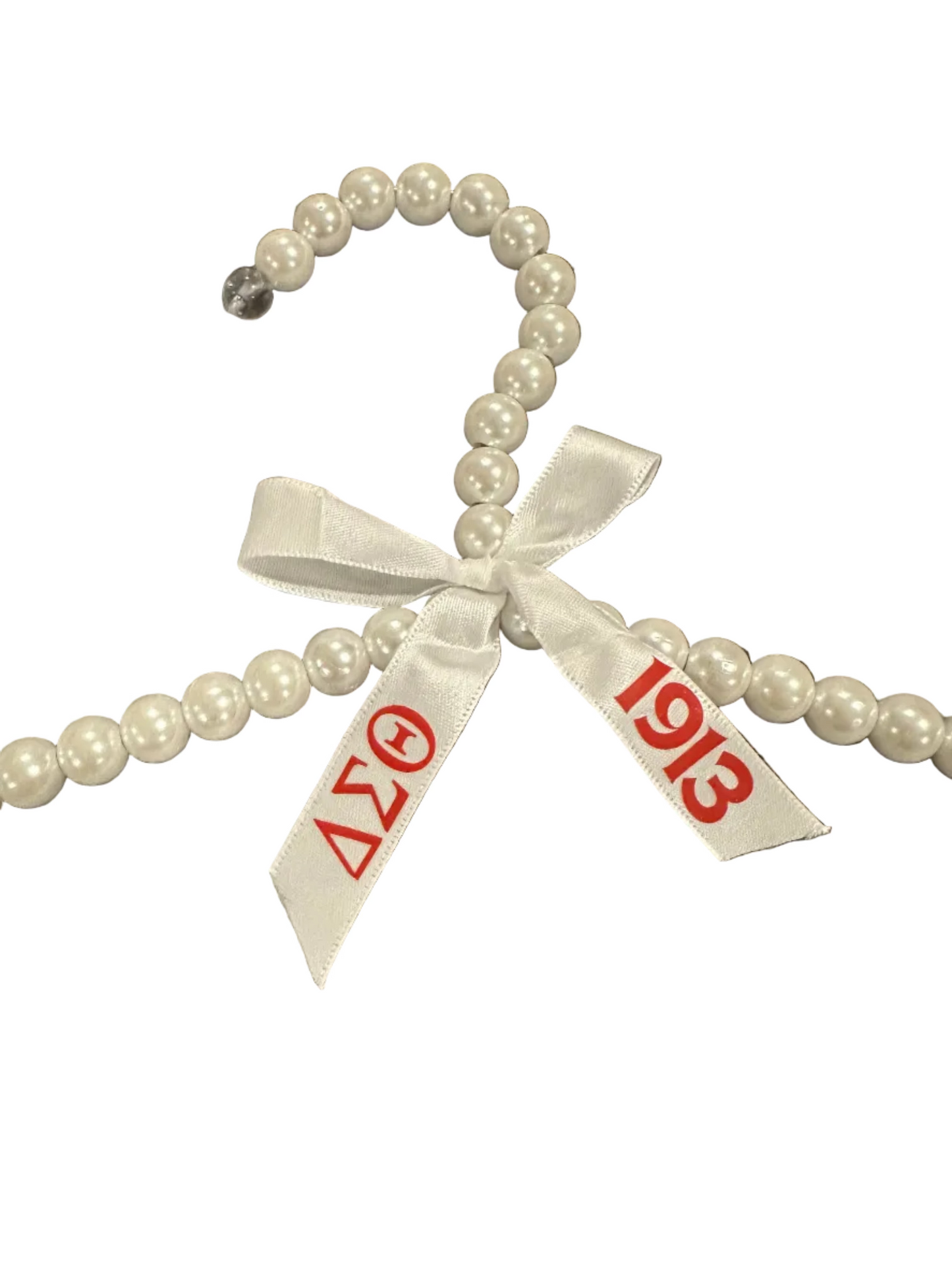 Pearl Plastic Hangers with Satin Ribbon