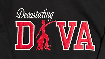 Devastating Diva with Lady of Fortitude Ladies Embroidered T-Shirt