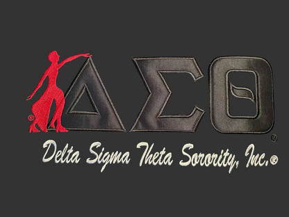 DST Monochrome with Red Lady of Fortitude Ladies Sweatshirt