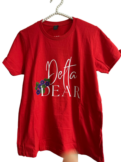 Delta Dear with Violets Ladies DTF T-Shirt