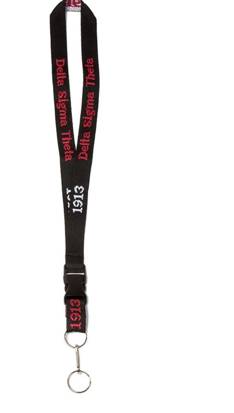 Delta Woven Embroidered Lanyard