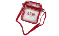 Delta Sigma Theta Clear Crossbody Stadium Bag