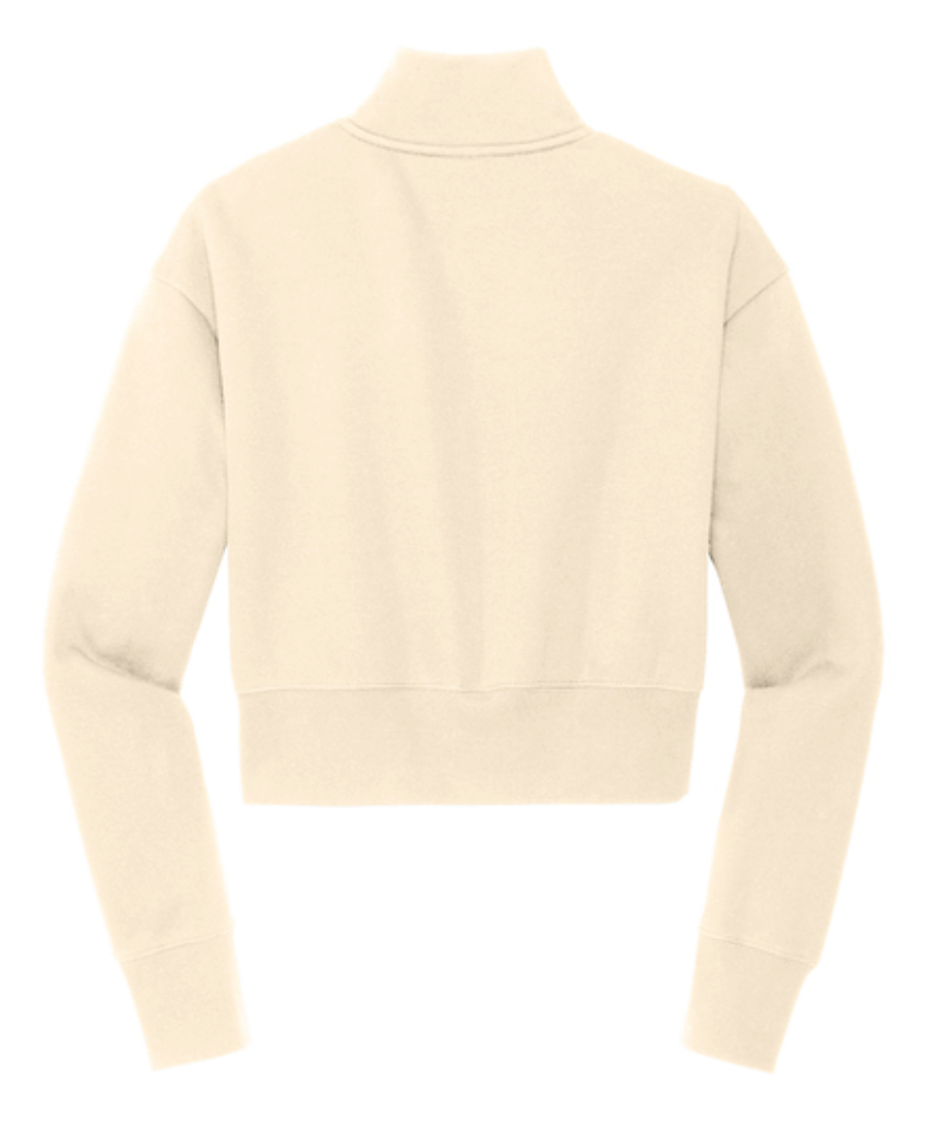 1/4 Zip Crop Sweatshirt with DST violet Logo