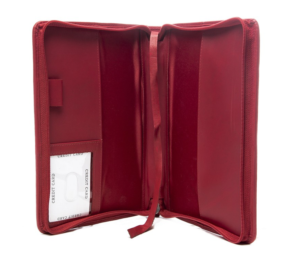 DST Red Leather Zipper Ritual Case