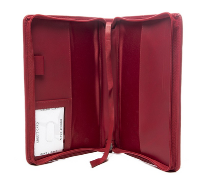 DST Red Leather Zipper Ritual Case
