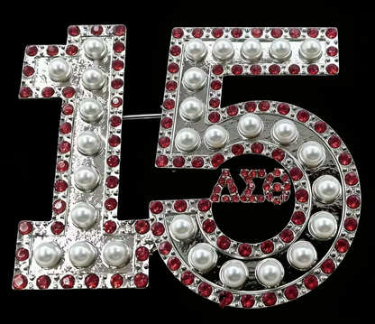 Rhinestone Number Pin 1-50