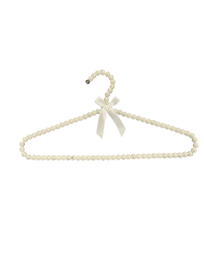 Pearl Plastic Hangers with Satin Ribbon