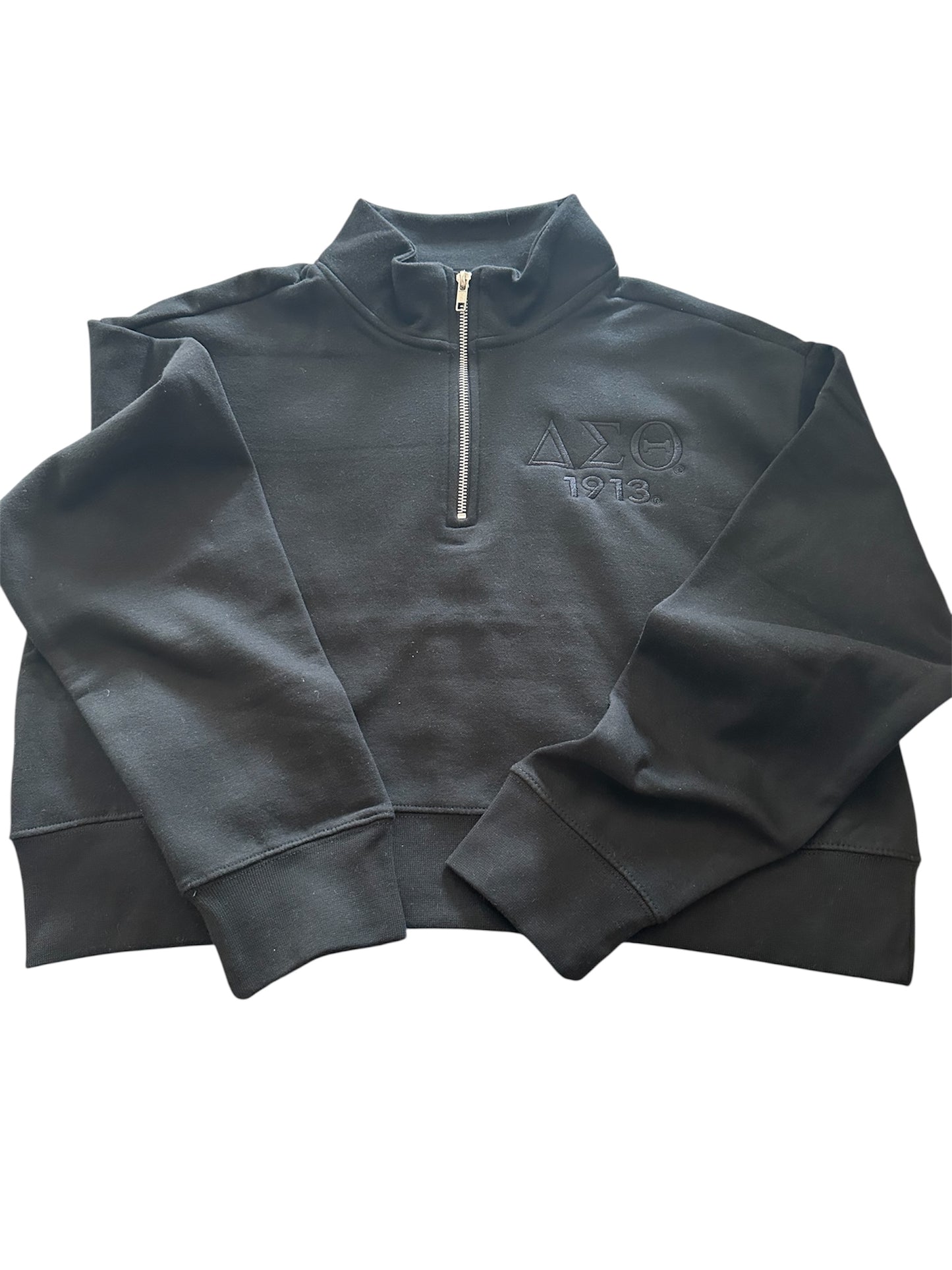 1/4 Zip Crop Sweatshirt with DST 1913