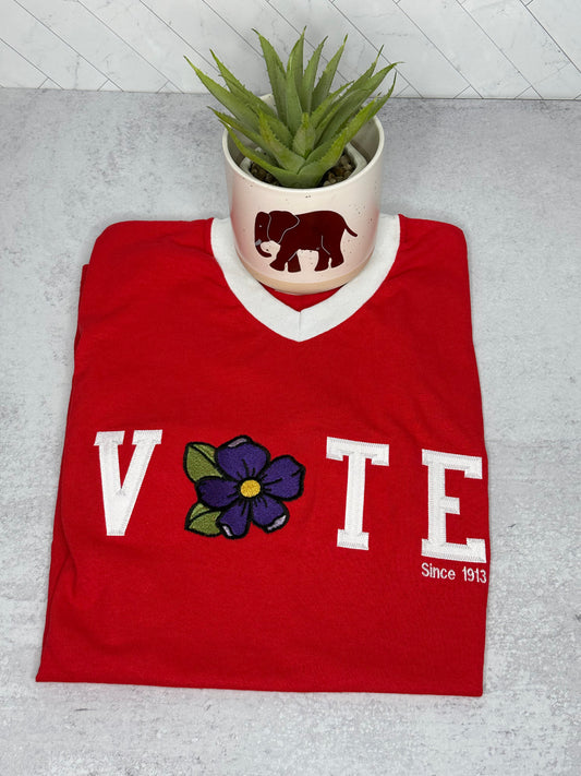 Say It Loud - Red & White Violet Jersey